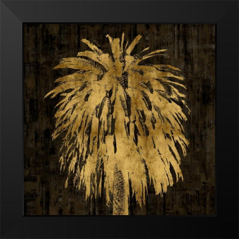 Palms In Gold I Black Modern Wood Framed Art Print by Bennett, Kate
