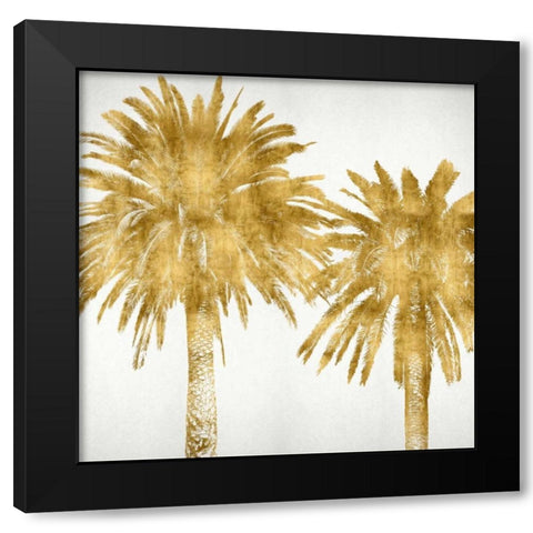 Palms In Gold IV Black Modern Wood Framed Art Print with Double Matting by Bennett, Kate