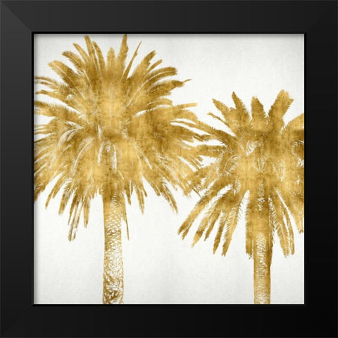 Palms In Gold IV Black Modern Wood Framed Art Print by Bennett, Kate