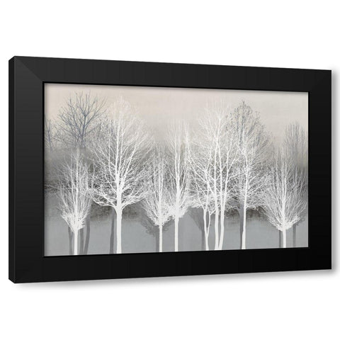 Trees on Gray Black Modern Wood Framed Art Print with Double Matting by Bennett, Kate