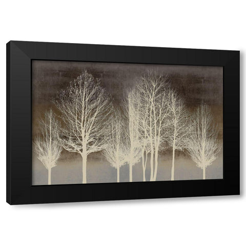 Trees on Brown Panel III Black Modern Wood Framed Art Print by Bennett, Kate