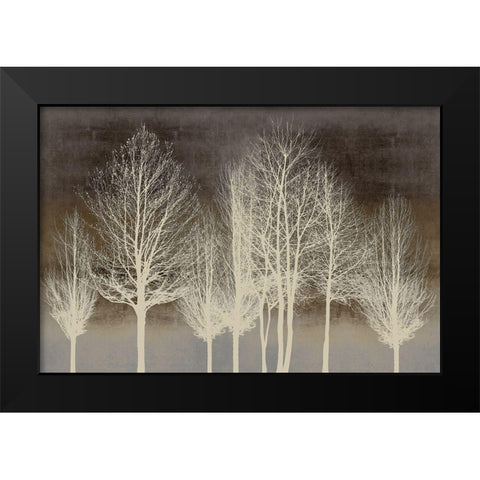 Trees on Brown Panel III Black Modern Wood Framed Art Print by Bennett, Kate