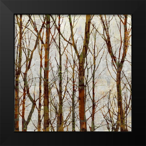 Through The Trees I Black Modern Wood Framed Art Print by Webster, Kyle