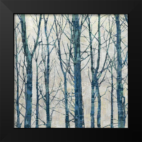 Through The Trees - Blue II Black Modern Wood Framed Art Print by Webster, Kyle