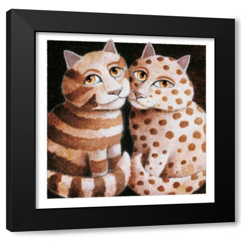 First Date (Copper) Black Modern Wood Framed Art Print by Seeley, Laura