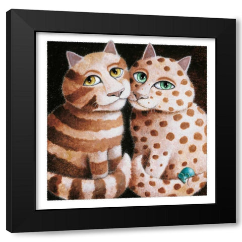 First Date (with Mouse) Black Modern Wood Framed Art Print with Double Matting by Seeley, Laura