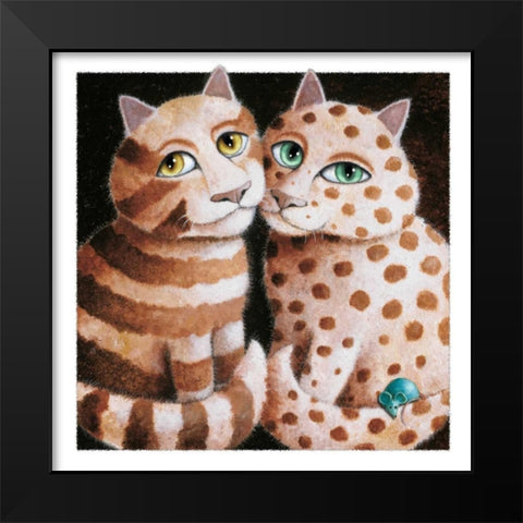 First Date (with Mouse) Black Modern Wood Framed Art Print by Seeley, Laura
