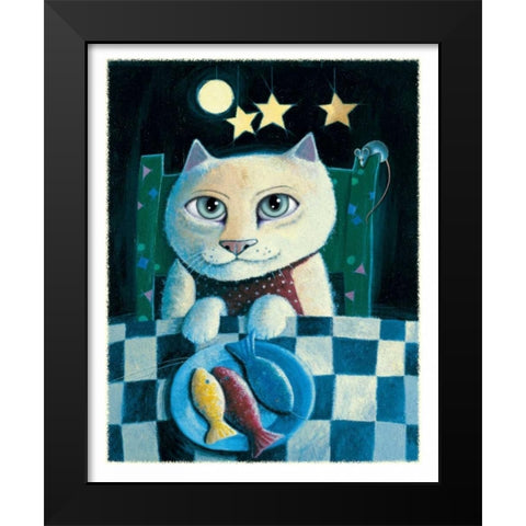 Fresh Catch Black Modern Wood Framed Art Print by Seeley, Laura