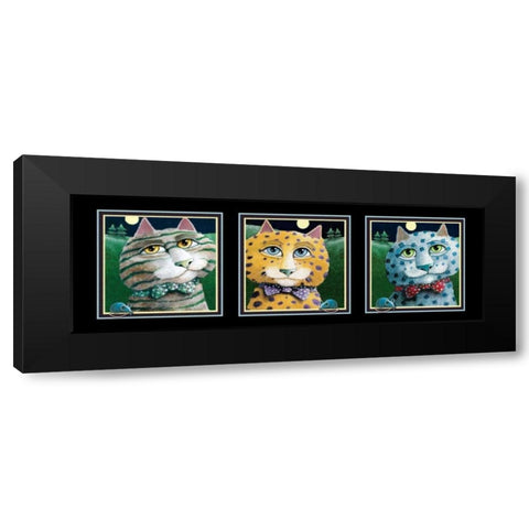 On Safari-Trio I Black Modern Wood Framed Art Print with Double Matting by Seeley, Laura