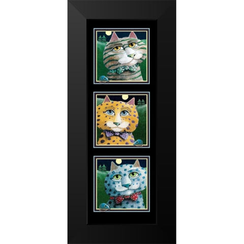 On Safari-Trio II Black Modern Wood Framed Art Print by Seeley, Laura