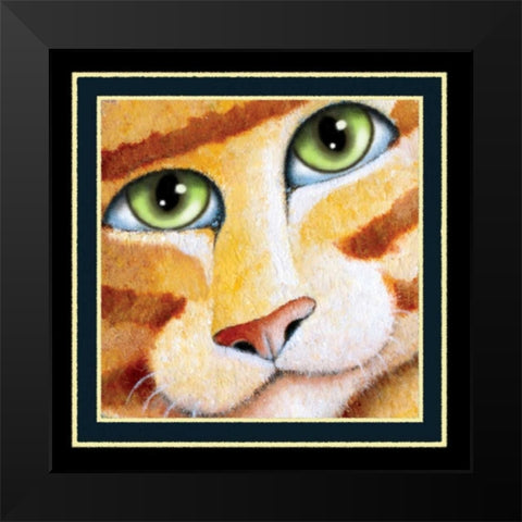 Party Night (Detail Yellow) Black Modern Wood Framed Art Print by Seeley, Laura