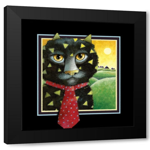The Architect (Black) Black Modern Wood Framed Art Print with Double Matting by Seeley, Laura