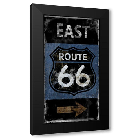 Route 66 East Black Modern Wood Framed Art Print by Wilson, Luke