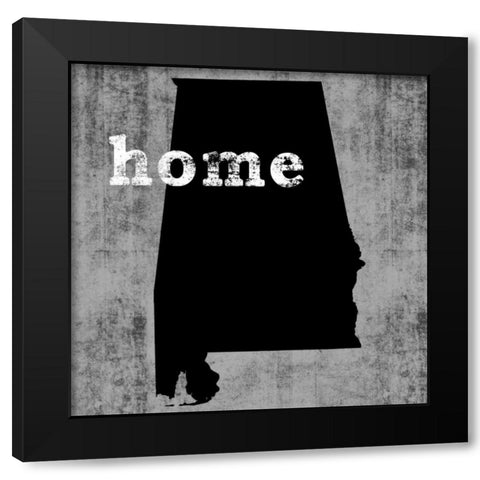 Alabama  Black Modern Wood Framed Art Print with Double Matting by Wilson, Luke