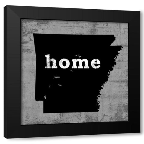 Arkansas  Black Modern Wood Framed Art Print with Double Matting by Wilson, Luke