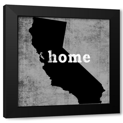 California  Black Modern Wood Framed Art Print with Double Matting by Wilson, Luke