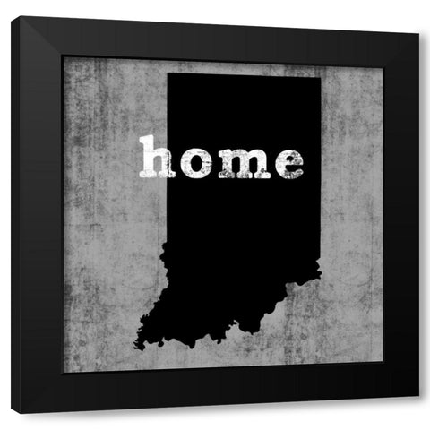 Indiana  Black Modern Wood Framed Art Print with Double Matting by Wilson, Luke