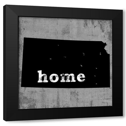 Kansas  Black Modern Wood Framed Art Print with Double Matting by Wilson, Luke