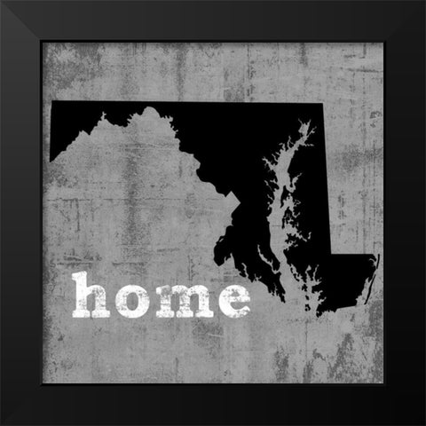 Maryland  Black Modern Wood Framed Art Print by Wilson, Luke