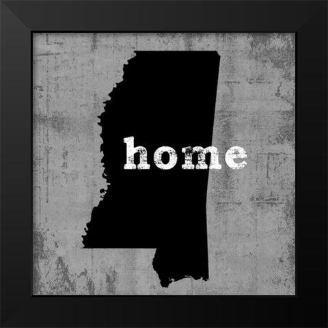 Mississippi  Black Modern Wood Framed Art Print by Wilson, Luke