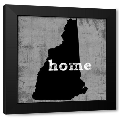 New Hampshire Black Modern Wood Framed Art Print by Wilson, Luke
