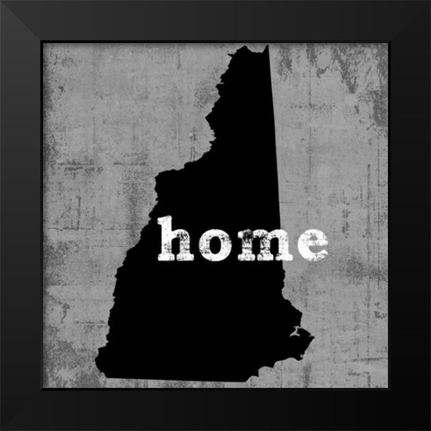 New Hampshire Black Modern Wood Framed Art Print by Wilson, Luke
