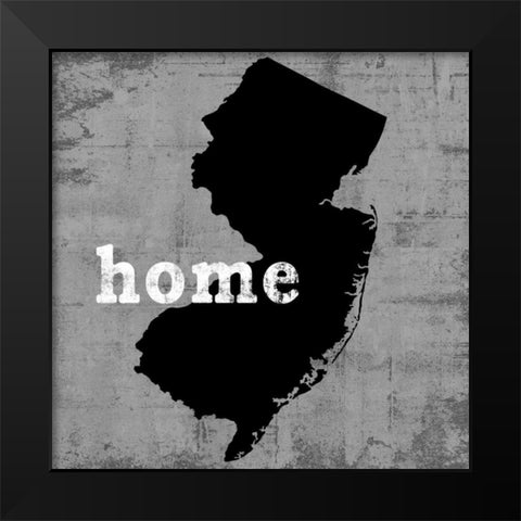 New Jersey  Black Modern Wood Framed Art Print by Wilson, Luke