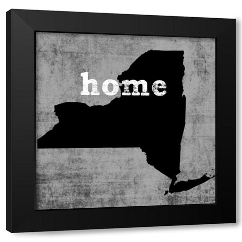 New York Black Modern Wood Framed Art Print with Double Matting by Wilson, Luke