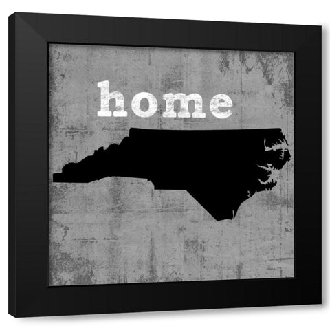 North Carolina Black Modern Wood Framed Art Print with Double Matting by Wilson, Luke