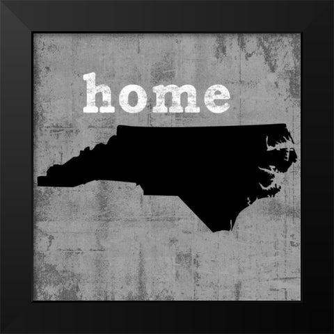 North Carolina Black Modern Wood Framed Art Print by Wilson, Luke