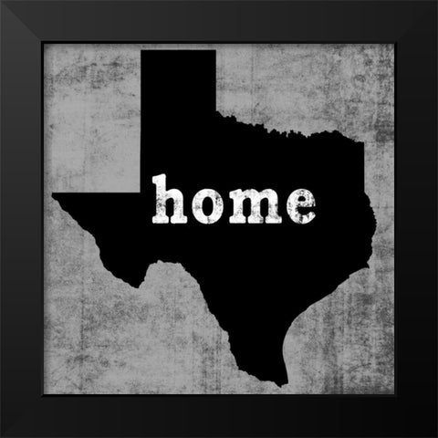 Texas Black Modern Wood Framed Art Print by Wilson, Luke