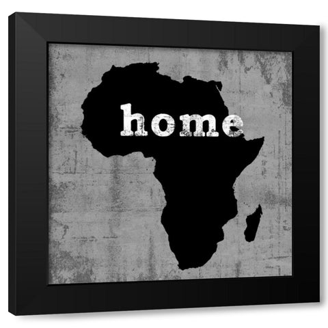 Africa Black Modern Wood Framed Art Print with Double Matting by Wilson, Luke