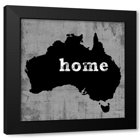 Australia Black Modern Wood Framed Art Print with Double Matting by Wilson, Luke