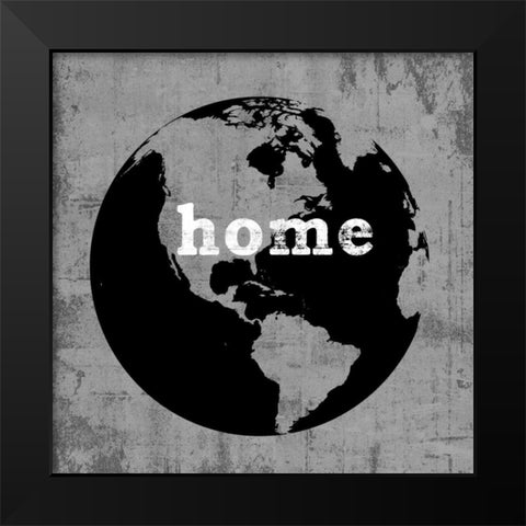 Earth Black Modern Wood Framed Art Print by Wilson, Luke