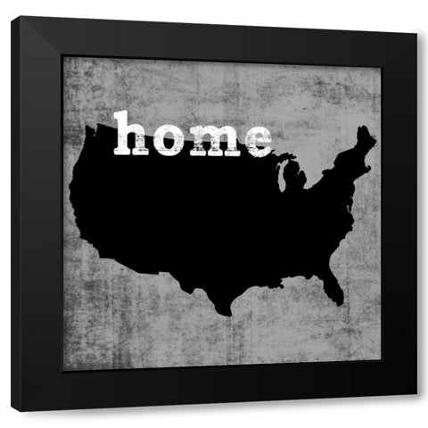 USA Black Modern Wood Framed Art Print with Double Matting by Wilson, Luke