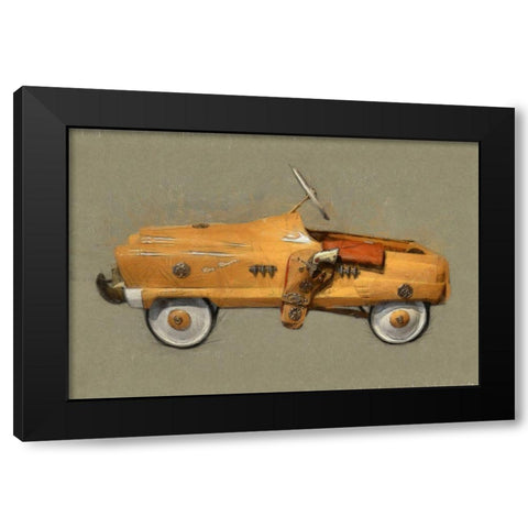 Roy Rogers Pedal Car Black Modern Wood Framed Art Print with Double Matting by Calkins, Michelle