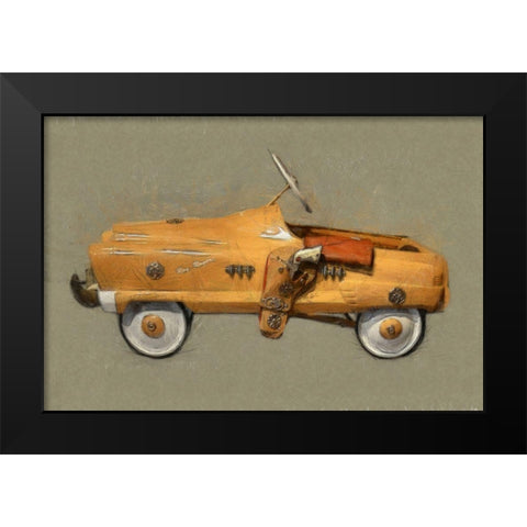 Roy Rogers Pedal Car Black Modern Wood Framed Art Print by Calkins, Michelle