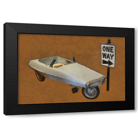 Probe Pedal Car Black Modern Wood Framed Art Print by Calkins, Michelle