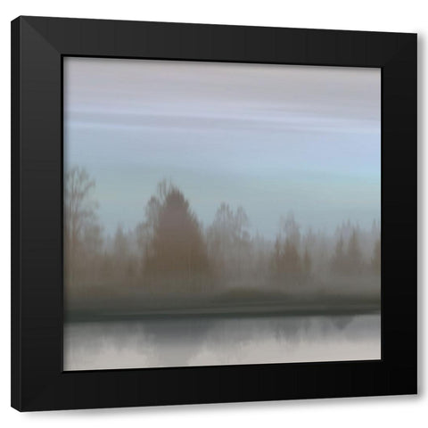 At Dawn Blue Sky II Black Modern Wood Framed Art Print with Double Matting by Clark, Madeline