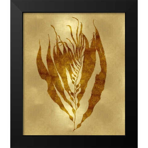 Sea Life - Gold I Black Modern Wood Framed Art Print by Miller, Melonie
