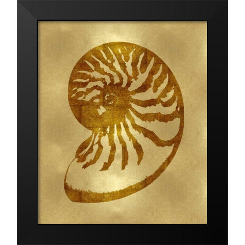 Sea Life - Gold III Black Modern Wood Framed Art Print by Miller, Melonie