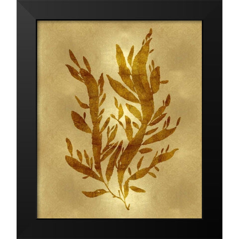 Sea Life - Gold IV Black Modern Wood Framed Art Print by Miller, Melonie