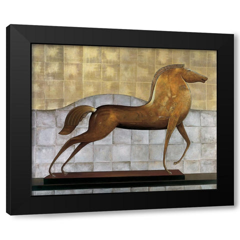 Decorative Horse I Black Modern Wood Framed Art Print with Double Matting by Garnier, Michael
