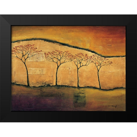 Torn Through I Black Modern Wood Framed Art Print by Klung, Mike