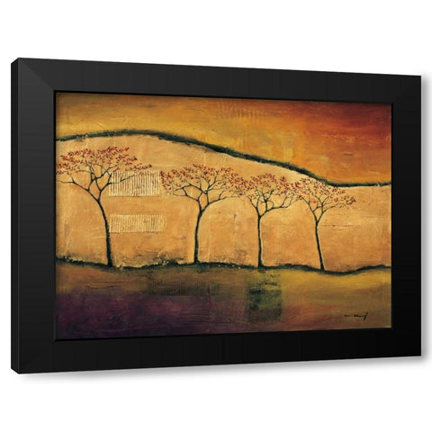 Torn Through I Black Modern Wood Framed Art Print with Double Matting by Klung, Mike