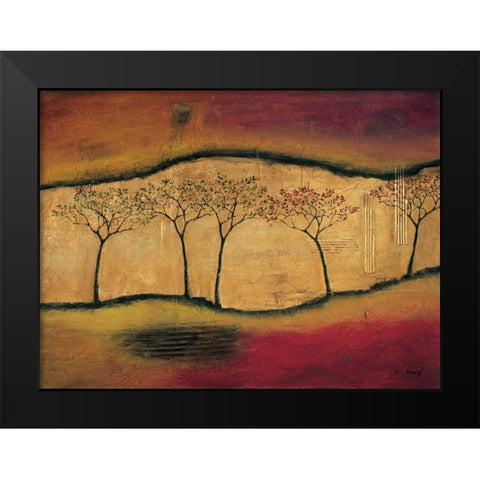 Torn Through II Black Modern Wood Framed Art Print by Klung, Mike