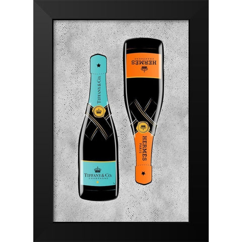 Champagne I Black Modern Wood Framed Art Print by Pavlova, Martina