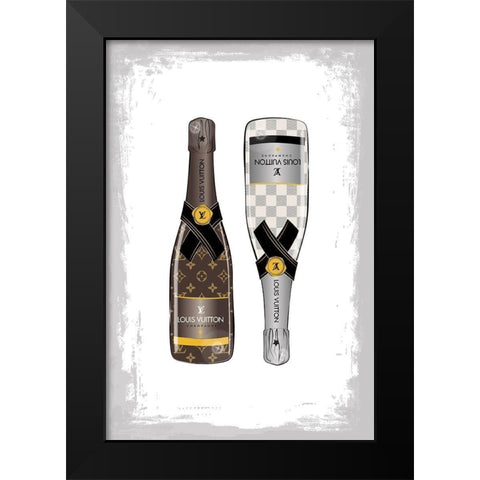 Champagne III Black Modern Wood Framed Art Print by Pavlova, Martina