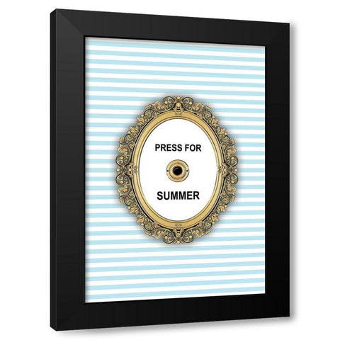 Summer Button Black Modern Wood Framed Art Print with Double Matting by Pavlova, Martina