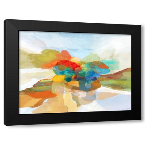 Fracture II Black Modern Wood Framed Art Print with Double Matting by Tienhaara, Michael